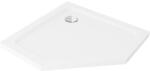 Mexen Flat петоъгълен тънък душ корито 90 x 90 см, бял, сифон хром - 41P109090 (41P109090)