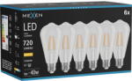 Mexen Vintis 6x LED енергоспестяваща крушка, E27, ST64, 6W, Топла - 2700K, 720 lm, прозрачна (L152-E27-0627-00x06)