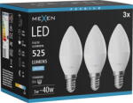 Mexen Nova 3x LED крушка E14, C37, 5W, Студена - 6500K, 525 lm - L102-E14-0565-01x03 (L102-E14-0565-01x03)