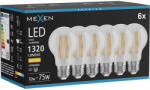Mexen Vintis 6x LED крушка на нажежаема жичка E27, A60, 10W, Топла - 2700K, 1320 lm, (L150-E27-1027-00x06)