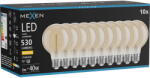 Mexen Vintis 10x LED крушка спирала с нажежаема жичка E27, G80, 6W, Топъл - 2700K, 530 lm, (L165-E27-0627-50x10)