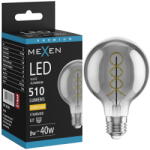 Mexen Vintis LED спирална филаментна крушка E27, G80, 8W, Топла - 2700K, 510 lm, дим (L165-E27-0827-70)