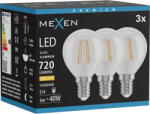 Mexen Vintis 3x LED крушка с нажежаема нишка E14, G45, 6W, Топла - 2700K, 720 lm, прозрачна (L156-E14-0627-00x03)
