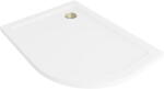 Mexen Flat полукръгъл душов поддушник slim ляв 100 x 90 см, бял, сифон златен (41109010L-G)