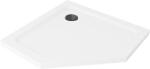 Mexen Flat brodzik pentagonal slim 80 x 80 cm, alb, sifon negru - 41P108080-B (41P108080-B)