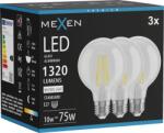 Mexen Vintis 3x светодиодна лампа на филaмент E27, G80, 10W, Неутрална - 4000K, 1320 lm, (L155-E27-1040-00x03)