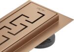Mexen Flat 360° M15 въртящ се линеен сифон 90 см, четкана мед - 1C24090-40 (1C24090-40)