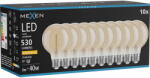 Mexen Vintis 10x LED спирална крушка с нажежаема жичка E27, G80, 6W, Топла - 2200K, 530 lm, (L165-E27-0622-50x10)