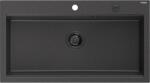 Mexen Slido chiuvetă de granit cu 1 compartiment 900 x 500 mm, negru pătat, sifon negru - 6528901005-76-B (6528901005-76-B) Chiuveta