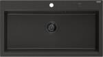 Mexen Slido chiuvetă de granit cu 1 compartiment 900 x 500 mm, negru/auriu metalic, sifon negru - 6528901005-75-B (6528901005-75-B) Chiuveta