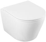 Erga Vento, fali WC-csésze 490x365x365mm, Tornado 2 + lassú záródású WC-ülőke, fehér, ERG-V03-VENTO-TO2-WH (ERG-V03-VENTO-TO2-WH)