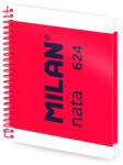 MILAN Caiet cu spirala A5, 80 file, matematica, MILAN Nata 624 roz