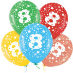 PartyPal Lufi, évszámos csillagos (8) 5 db/csomag/vegyes színekben
