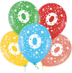 PartyPal Lufi, évszámos csillagos(0) 5 db/csomag/vegyes színekben