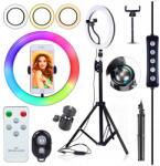 Fotorob Gyűrűs lámpa Ring Led állvány Rgb Selfie fények Fotózás (546523)