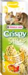 Versele-Laga Crispy Sticks Hamster, Rats Dupla rúd (popcorn, méz) - kiegészítő eleség hörcsögök és nyulak részére (100g)