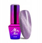 MOLLY Nails hibrid körömlakk Cat Eye Womanity Miss Violet #442 (Lakier hybrydowy do paznokci 8g brokat fiolet)