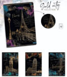 Lastva tűzött füzet A/4, kockás, 52 lapos, Gold City (COK-84577) - officetrade