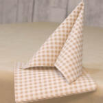 Pack Service Textúrált szalvéta 33x33 cm 100 lap/csomag - kockás homok