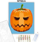  Halloween Tök kék - Halloweeni számfestő készlet - számfestő készlet - 50×60 cm (Keret nélkül)