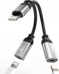 Apple kettős csatlakozó Lightning jack fülhallgató töltőkábel (5904133254482 )