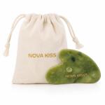 NOVA KISS Piatra Gua Sha din Jad Natural NOVA KISS pentru Masaj Facial, Antirid si Drenaj Limfatic, Include Saculet de Bumbac - produsecosmetice - 59,00 RON Aparat de masaj