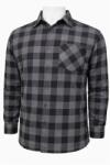 4wrk Camasa flanel 4WRK HERA din bumbac 100%, in carouri gri (HERA 911 GRI XXL)