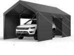 Carport Carport, Copertina auto exterioara de 3x6metri , Carport potabil cu pereti laterali si usa detasabile, Adapost auto rezistent, Rezistent la UV si apa, Protectie pentru toate anotimpurile pentru auto m