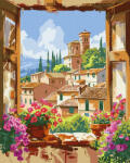 Ideyka Set pictura pe numere, cu sasiu, Vedere din Toscana 40x50 cm (KHO6349)