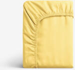 Goldea cearceaf de pat cu elastic din bumbac - galben 90 x 200 cm
