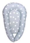 LORELLI Baby Nest 3in1, 110x70x15 cm, husa bumbac ranforce, Stars Grey Mist (2003016 3503)