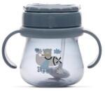 LORELLI Cana cu toarte, sistem de baut din orice pozitie, cu pai flexibil, 12 luni+, 250 ml, My Friend, Cameo Blue (1020086 0004)