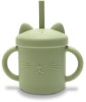 LORELLI Canuta cu manere si pai, din silicon natural, 9 luni+, Fresh Green (1023066 0004)