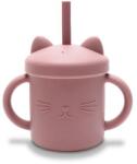 LORELLI Canuta cu manere si pai, din silicon natural, 9 luni+, Pink (1023066 0002)