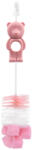 LORELLI Perie de curatat biberoane, tetine si cani, Bear, Blush Pink (1024026 0005)