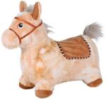 Knorr Toys Calut gonflabil din plus pentru sarit, Knorr Toys, include pompa de aer, husa moale detasabila din material textil, 63x26x52 cm, pana la 50 kg, 12 Luni+, Beige (KNR 40250)