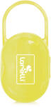 LORELLI Suport transparent cu maner pentru 2 suzete sau tetine, Yellow (1022047 0002)
