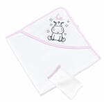 BabyJem Set prosop cu capison si manusa de baie pentru copii BabyJem (Culoare: Roz) (bj_0622) - infant