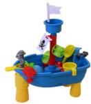 Knorr Toys Masuta pliabila Vapor de joaca cu nisip si apa pentru copii, Knorr Toys, include lopatica, multiple forme pentru nisip, 2 cadite pentru apa, 51x31, 5x58 cm, 3 ani+, Corabia Piratilor (KNR 57051)