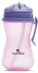 LORELLI Biberon sport cu clips lateral, cu pai moale si flexibil, capac de protectie rotativ, 360 ml, Purple Pink (1023009 0005)