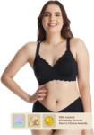  Momcozy YN46 Seamless Support Floral szoptatós melltartó, fekete S méret