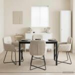 vidaXL Scaune de dining 4 pcs Catifea Crem 59 x 56, 5 x 86 cm GartenMobel Dekor (3428215)