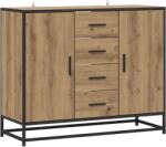 vidaXL Bufet Stejar Artizanal 92 x 35 x 76 cm Lemn prelucrat GartenMobel Dekor (3446631) Comoda