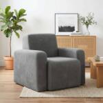 vidaXL Fotoliu Gri închis Catifea GartenMobel Dekor (42042430)