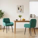 vidaXL Scaune de dining 2 pcs Catifea Turcoaz 59 x 59, 5 x 90 cm GartenMobel Dekor (42034315)