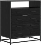 vidaXL Dulap cu sertare 4-Drawer Stejar negru 70 x 41 x 83, 5 cm GartenMobel Dekor (8010314) Comoda