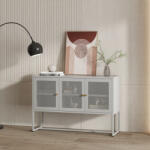 [en. casa] Comoda living Sund cu 3 usi, din otel gri, stil modern (84378113) Comoda