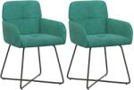 vidaXL Scaune de dining 2 pcs Catifea Turcoaz 59 x 56, 5 x 86 cm GartenMobel Dekor (42034301)