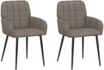 vidaXL Scaune de dining 2 pcs Piele artificiala Gri 57 x 50 x 85 cm GartenMobel Dekor (42034283)