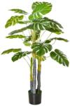 art Planta artificiala Monstera cu ghiveci, verde, aspect realist, 120 cm (AR127100)